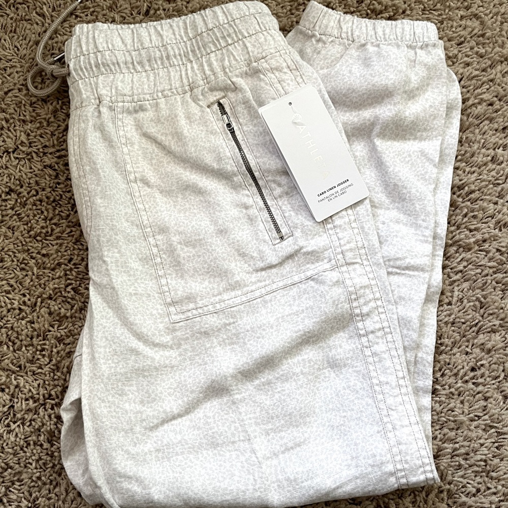 NEW WITH TAG Athleta Cabo Linen Joggers